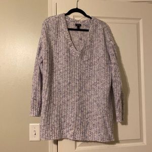Pink, blue and white sweater from Torrid